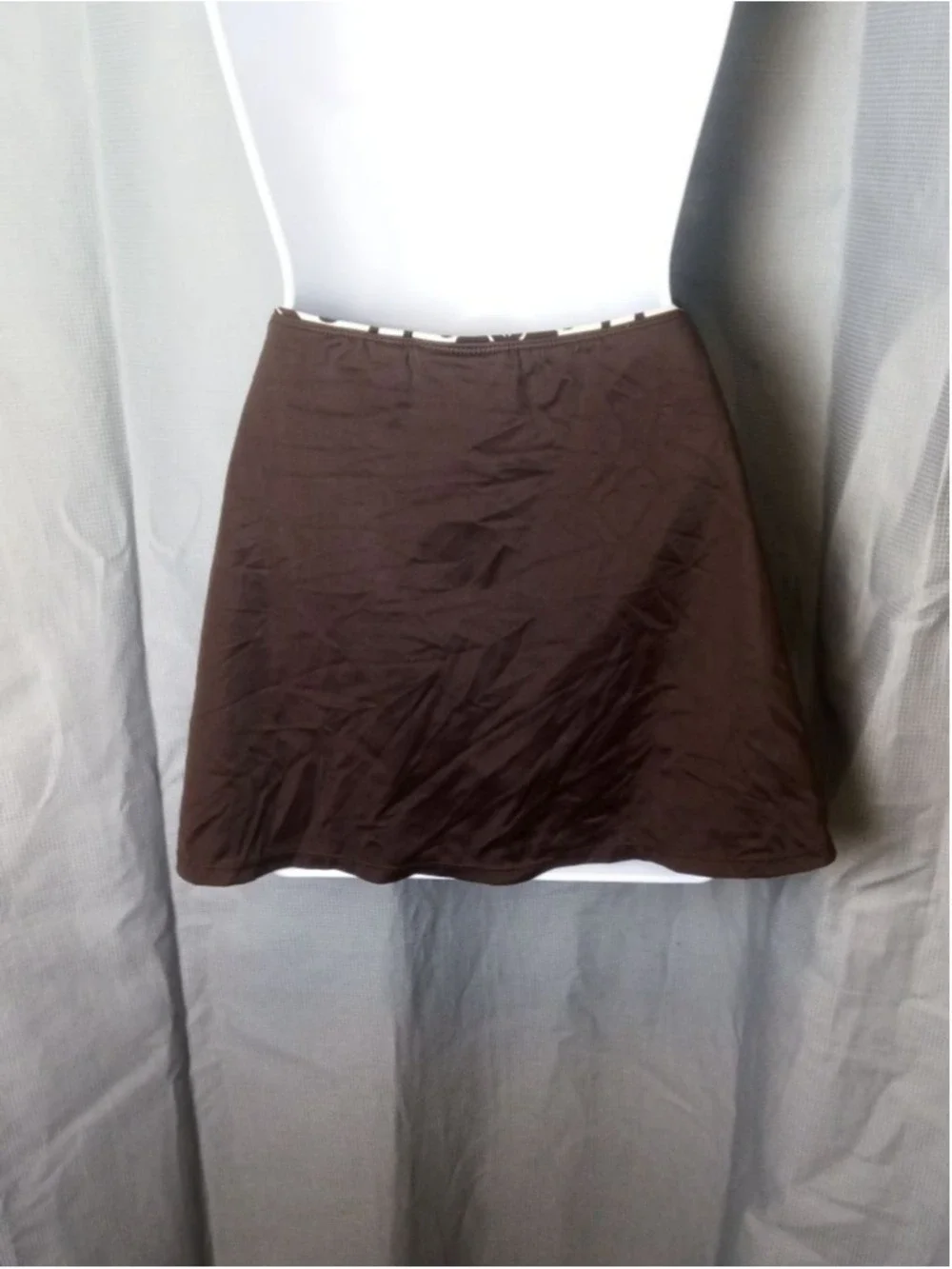 Croft & Barrow Brown White Swim Skirt Size 12